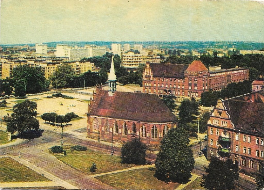 Ansichtkaart  	Szczecin (Polen)	Petrus & Paulus kerk, Verzenden, 1960 tot 1980, Ongelopen, Overig Europa