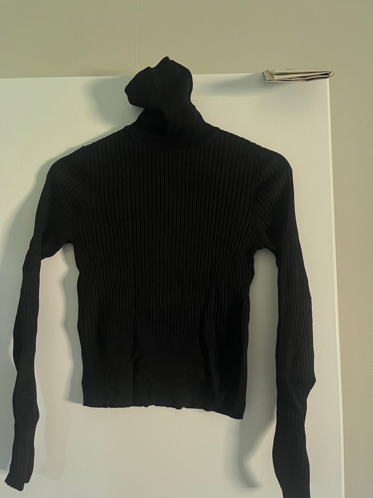 Zwarte geribbelde coltrui van Zara - Maat M, Ophalen of Verzenden, Zo goed als nieuw, Maat 38/40 (M), Zwart