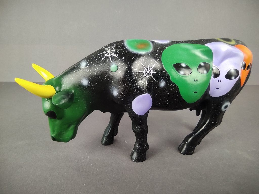 CowParade  Koe "Cosmic Daisy" MEDIUM (zeer zeldzaam), Antiek en Kunst, Ophalen of Verzenden, Beeld, Meerkleurig, Handgemaakt