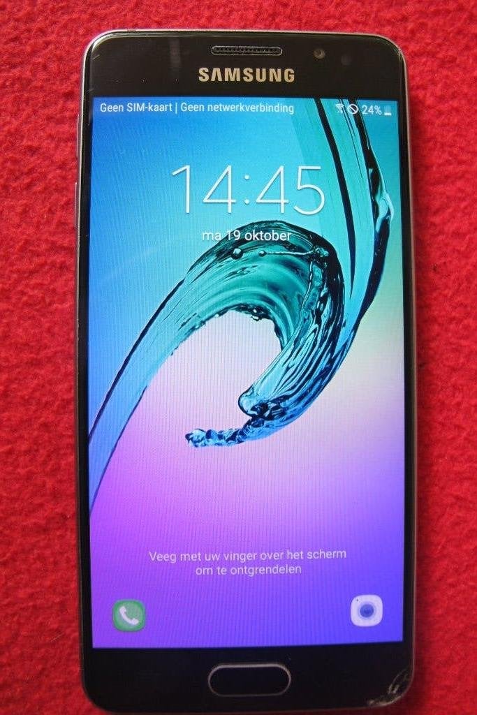 Samsung A3-6 (SM-A310F), Gebruikt, Zwart, Touchscreen, Ophalen of Verzenden