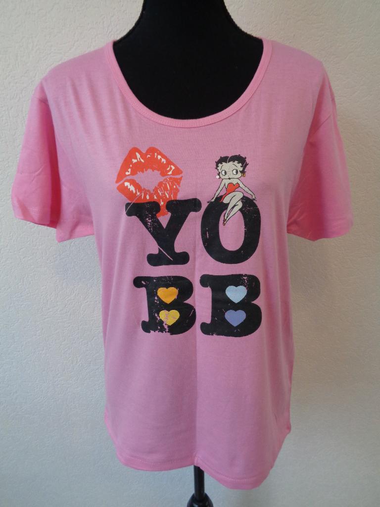 betty boop maat L valt als M oksel tot oksel 50 cm, Maat 38/40 (M), Ophalen of Verzenden, Zo goed als nieuw, Korte mouw