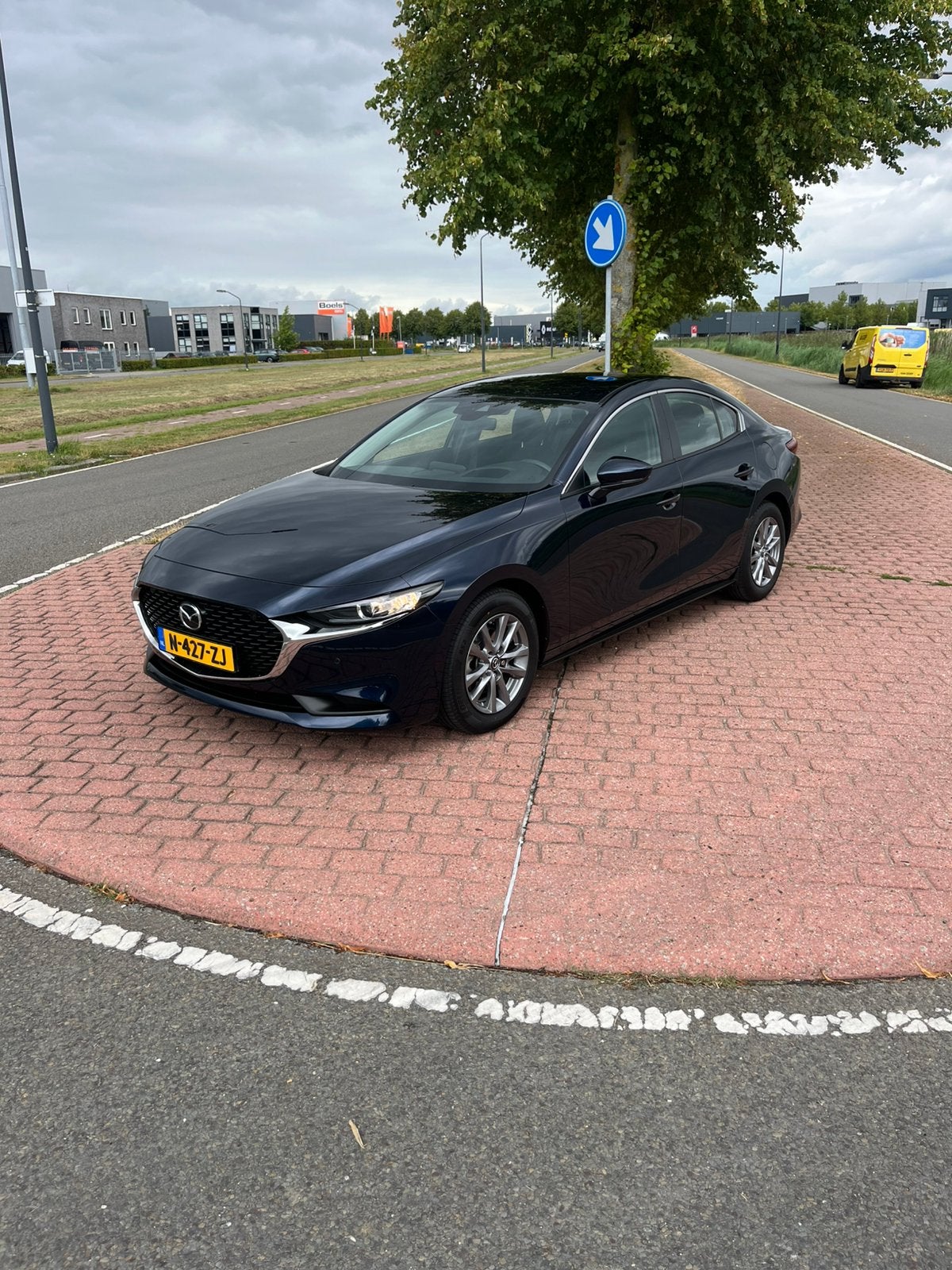 Mazda 3 Skyactiv-g 122pk 2022 BTW auto, Voorwielaandrijving, Stof, 4 cilinders, Blauw