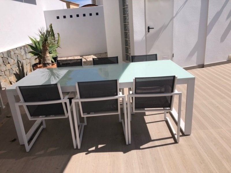 tuinset met zes stapelbare stoelen + nu gratis tafel, Verzenden, Nieuw
