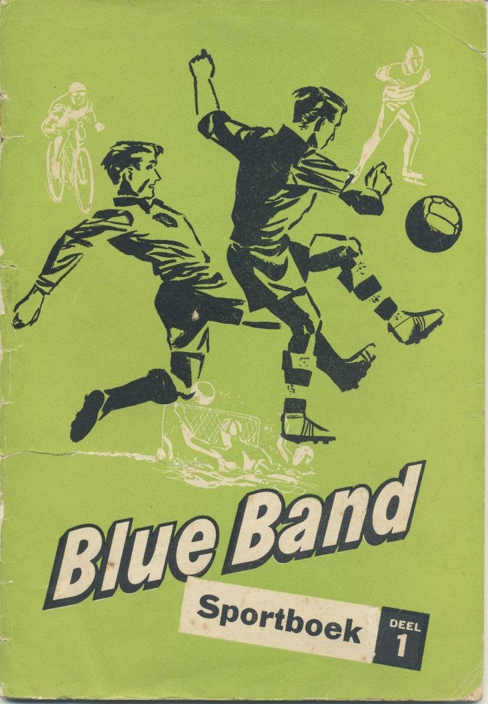 Blue Band sportboek - 1955 - Alleen deel 1, met 15 plaatjes, Verzenden, Gelezen, Lopen en Fietsen