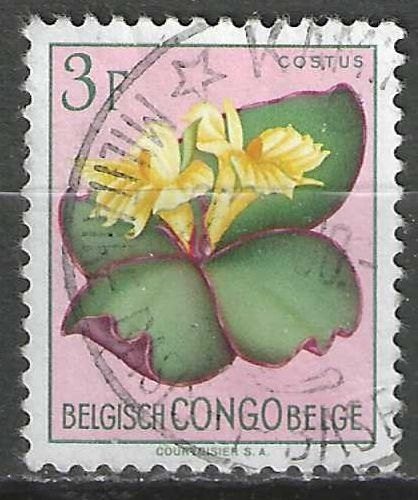 Belgisch Congo 1952 - Yvert 314 - Costus spectabilis (ST), Verzenden, Overige landen, Gestempeld