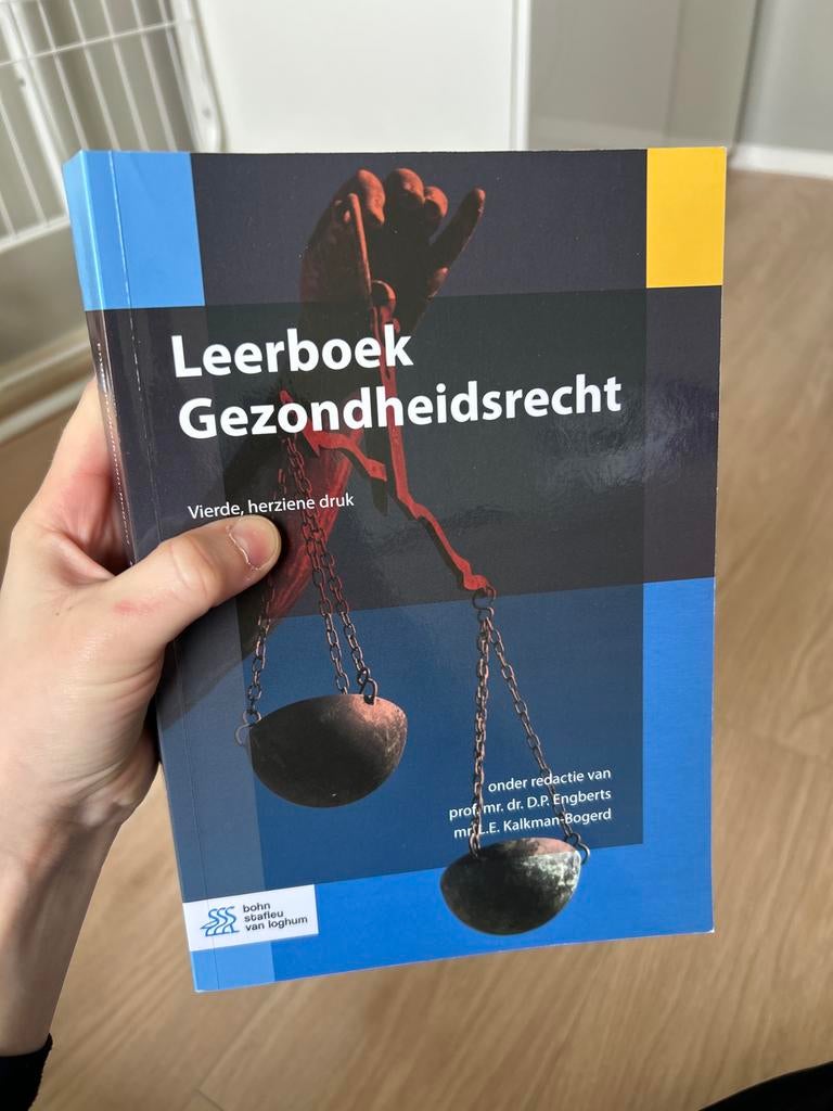 Leerboek Gezondheidsrecht - Vierde, herziene druk, Boeken, Ophalen of Verzenden, Gamma, Zo goed als nieuw, HBO