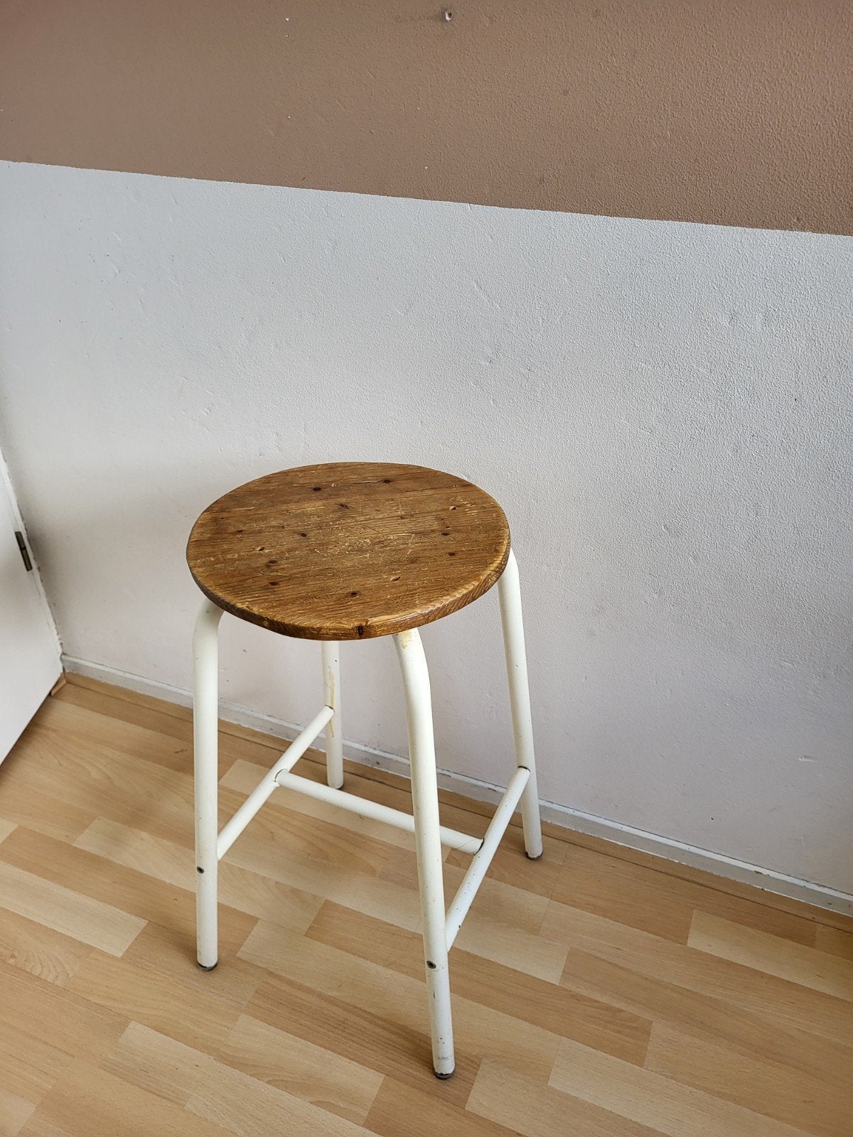 Vintage hoge kruk, 1 kruk, Ophalen, Gebruikt, 60 tot 90 cm