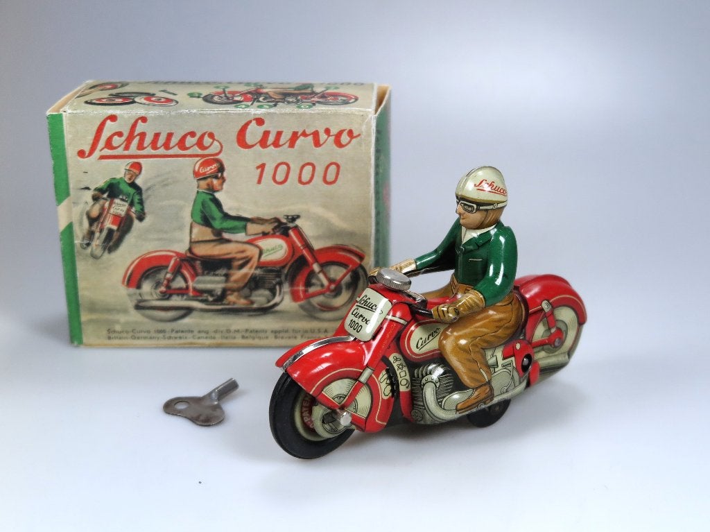 Schuco 1000 Curvo Motor, US-Zone Germany (1950), Antiek en Kunst, Antiek | Speelgoed, Ophalen