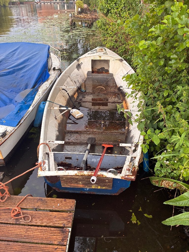 sloep stalen boot, Ophalen, Gebruikt, 4 m, Staal