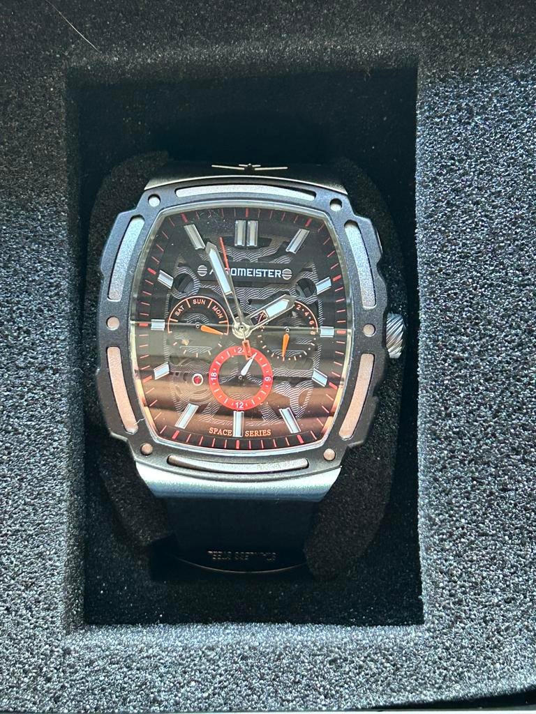 Aeromeister Space series (AM3101), Sieraden, Tassen en Uiterlijk, Horloges | Heren, Kunststof, Polshorloge, Kunststof, Zo goed als nieuw