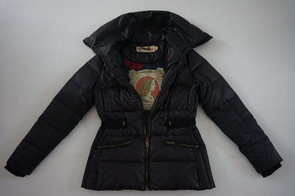 Giacomo the Jacket warme jas zwart dons ganzenveren mt M 38, Maat 38/40 (M), Zwart, Ophalen of Verzenden, Zo goed als nieuw