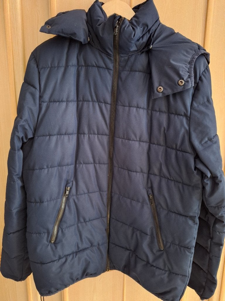 Winterjack heren : Esprit, Maat 52/54 (L), Blauw, Ophalen of Verzenden, Zo goed als nieuw
