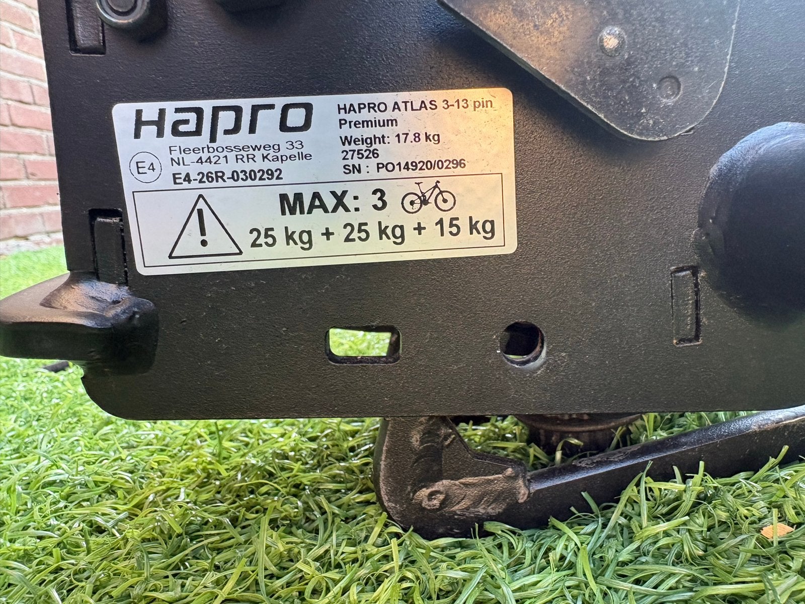 Hapro Atlas Premium fietsendrager voor 3 fietsen, Auto diversen, Fietsendragers, Ophalen, 3 fietsen of meer, Zo goed als nieuw