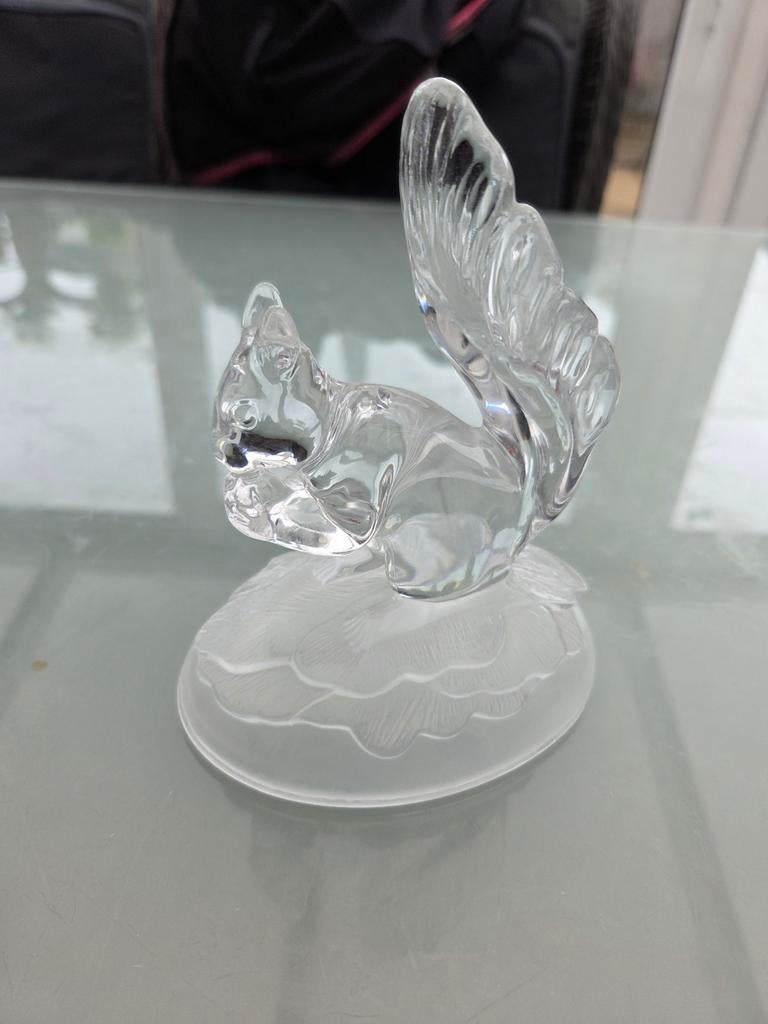 Glazen Eekhoorn Beeldje - Cristal d'Arques, Ophalen of Verzenden, Zo goed als nieuw, Wit, Glas