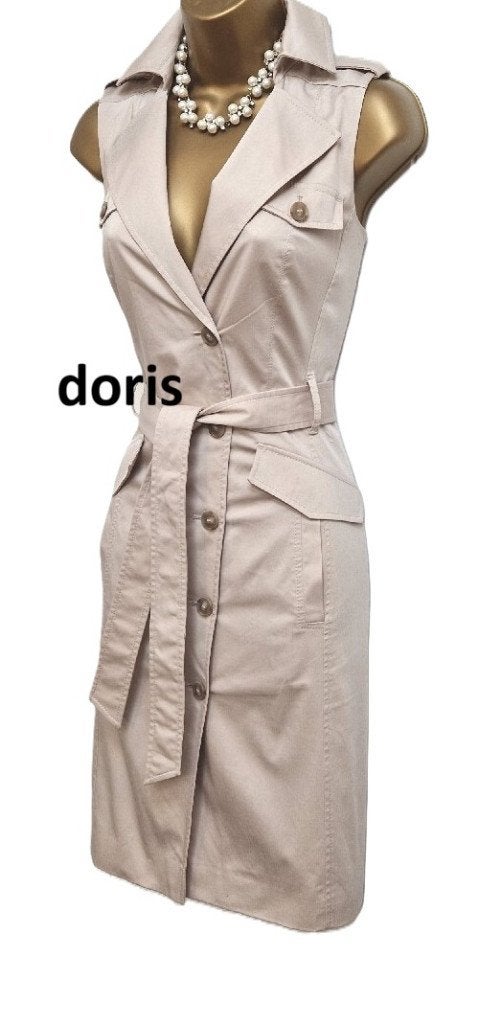 shirt jurk Karen Millen maat 12/40 oksel tot oksel 45 cm, Kleding | Dames, Maat 38/40 (M), Karen Millen, Beige, Ophalen of Verzenden