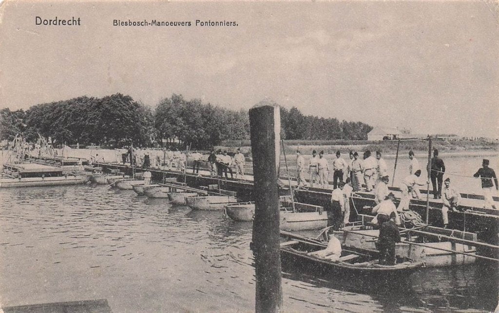702-226-017 Dordrecht Biesbosch-Manoeuvers Pontonniers, Verzenden, Voor 1920, Zuid-Holland