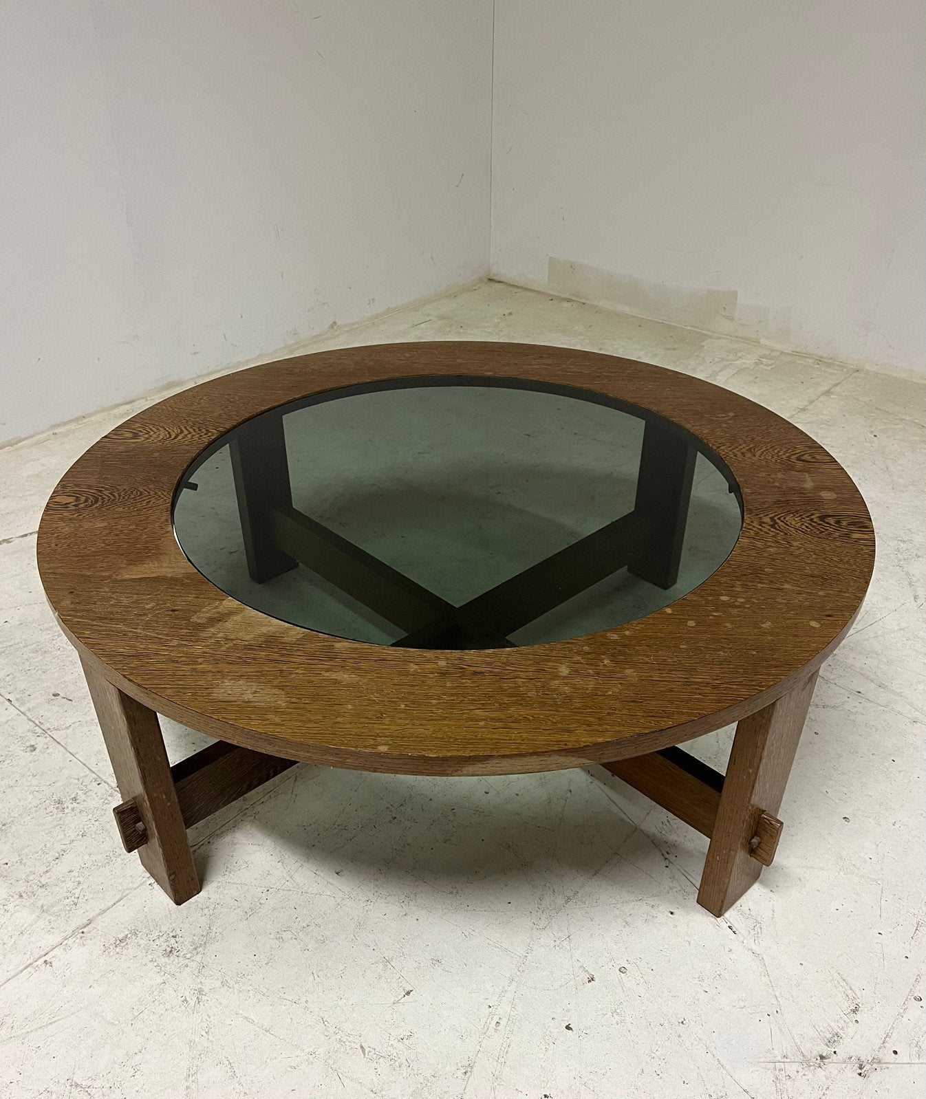 Top Form vintage salontafel., Huis en Inrichting, Tafels | Salontafels, Ophalen, 100 tot 150 cm, 50 tot 100 cm, Glas