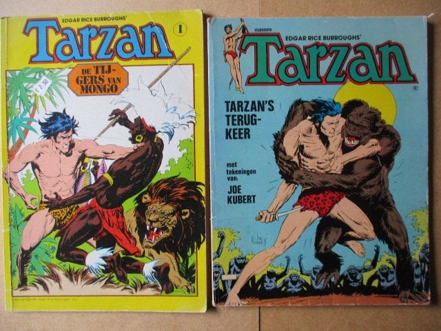 w0440 tarzan albums 11x, Meerdere stripboeken, Ophalen, Gelezen