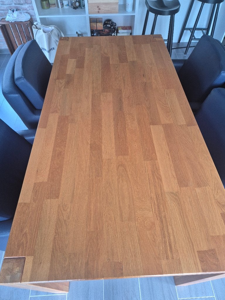 Eettafel evt inclusief stoelen en of salontafel, Ophalen, 50 tot 100 cm, Zo goed als nieuw, Vijf personen of meer