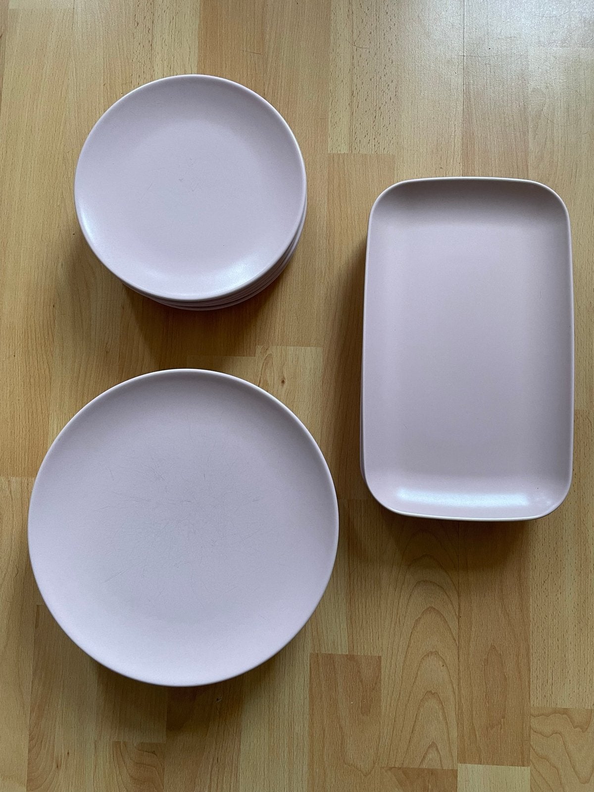 16-delig IKEA FÄRGKLAR servies lichtroze, Huis en Inrichting, Keuken | Servies, Ophalen, Gebruikt, Keramiek, IKEA