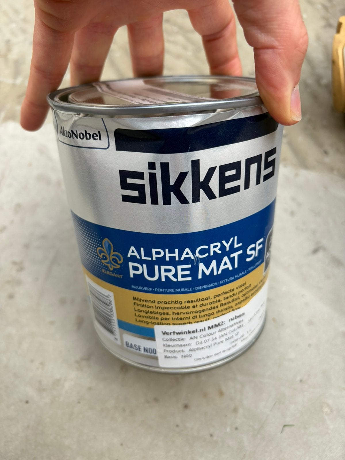 Sikkens Alphacryl Pure Mat SF in London Clay (farrow&ball), Bruin, Nieuw, Ophalen of Verzenden, Verf