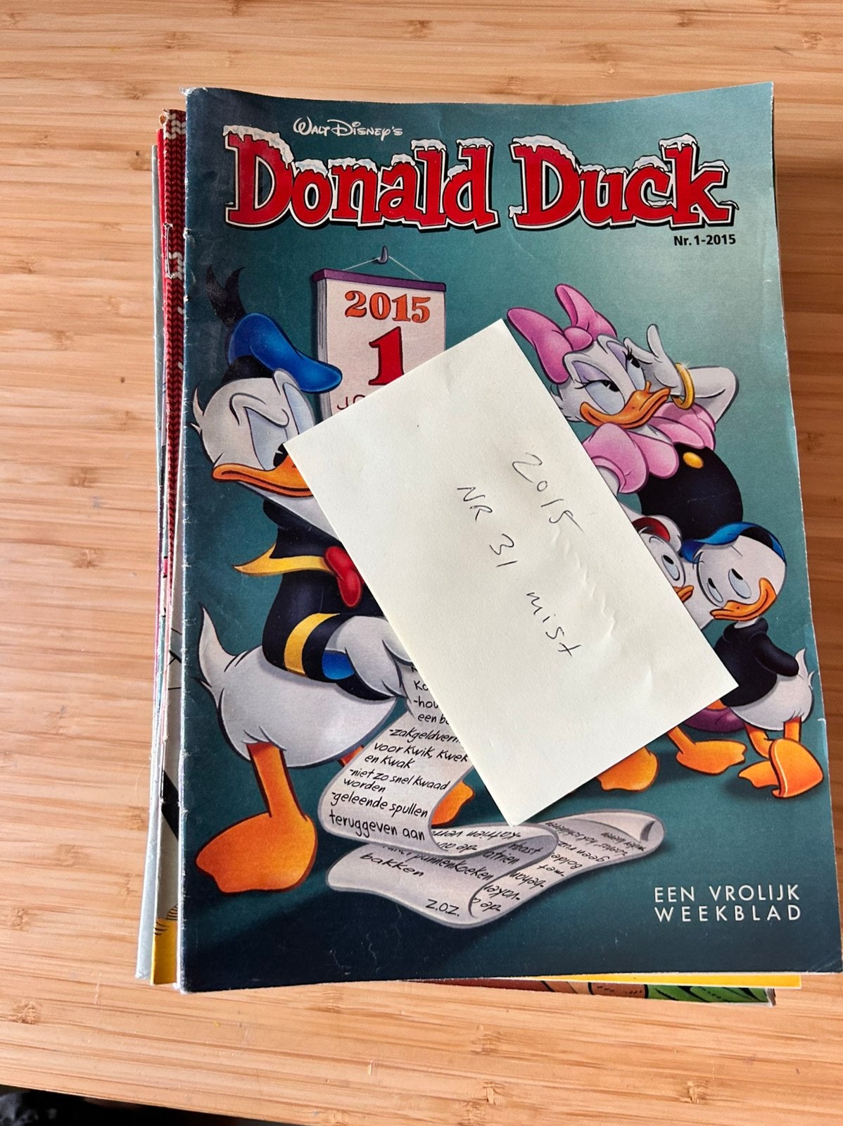 Donald duck jaargang 2015 mist nummer 16, Boeken, Ophalen of Verzenden, Gelezen, Overige typen