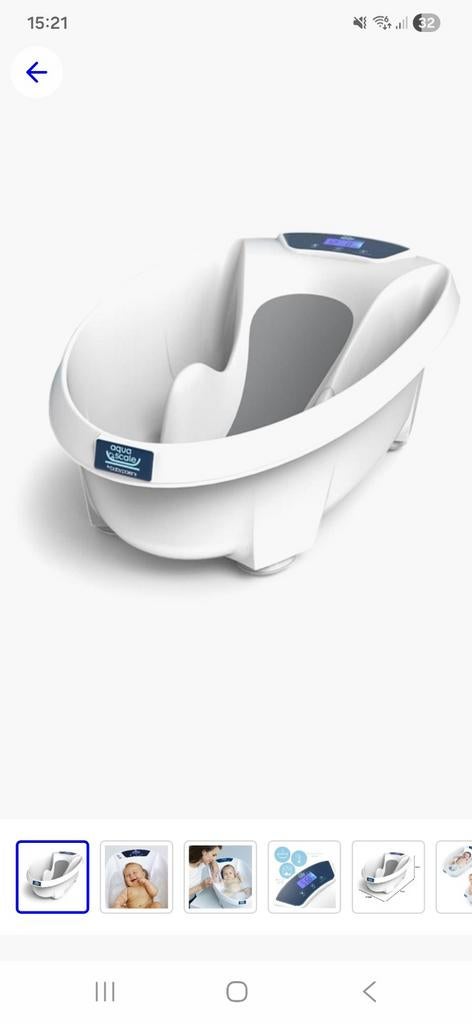 Aquascale babybadje met weegschaal en thermometer, z.g.a.n., Kinderen en Baby's, Ophalen