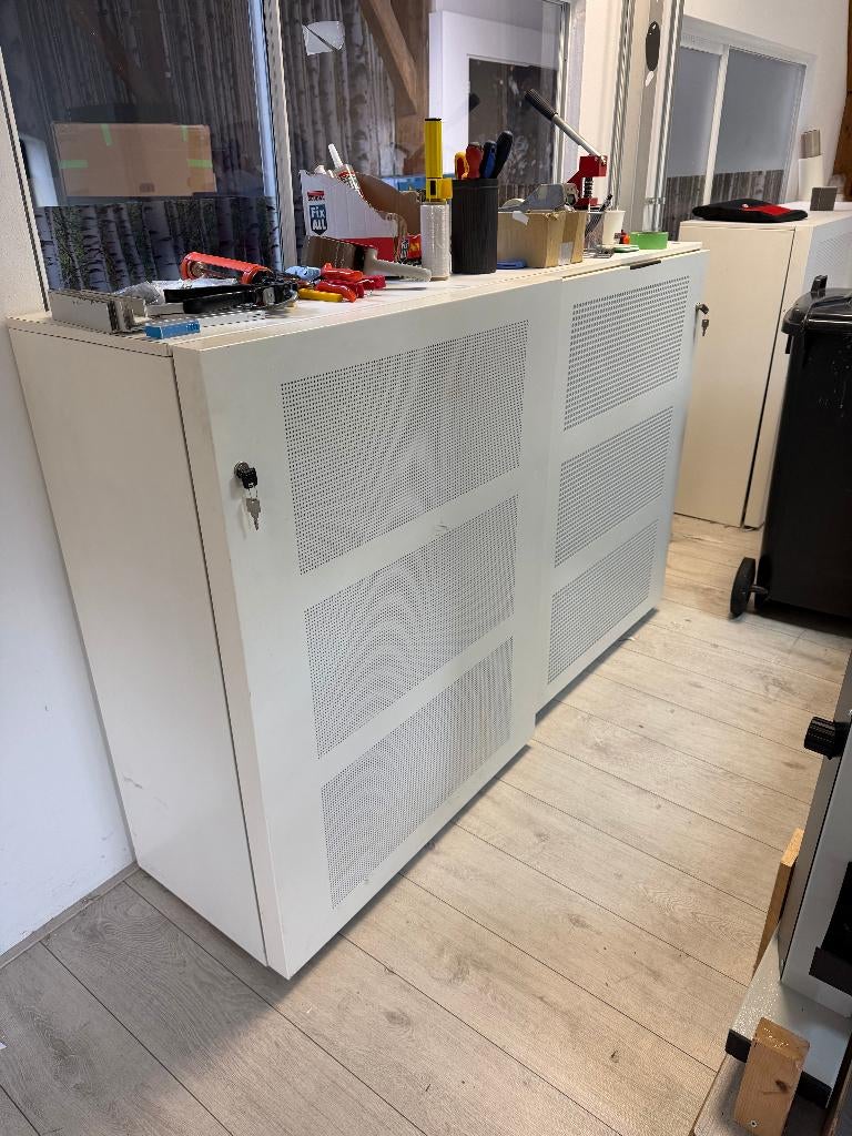 3 archiefkasten en 1 lockerkast, Huis en Inrichting, Kasten | Roldeurkasten en Archiefkasten, Ophalen, Gebruikt, 50 tot 100 cm