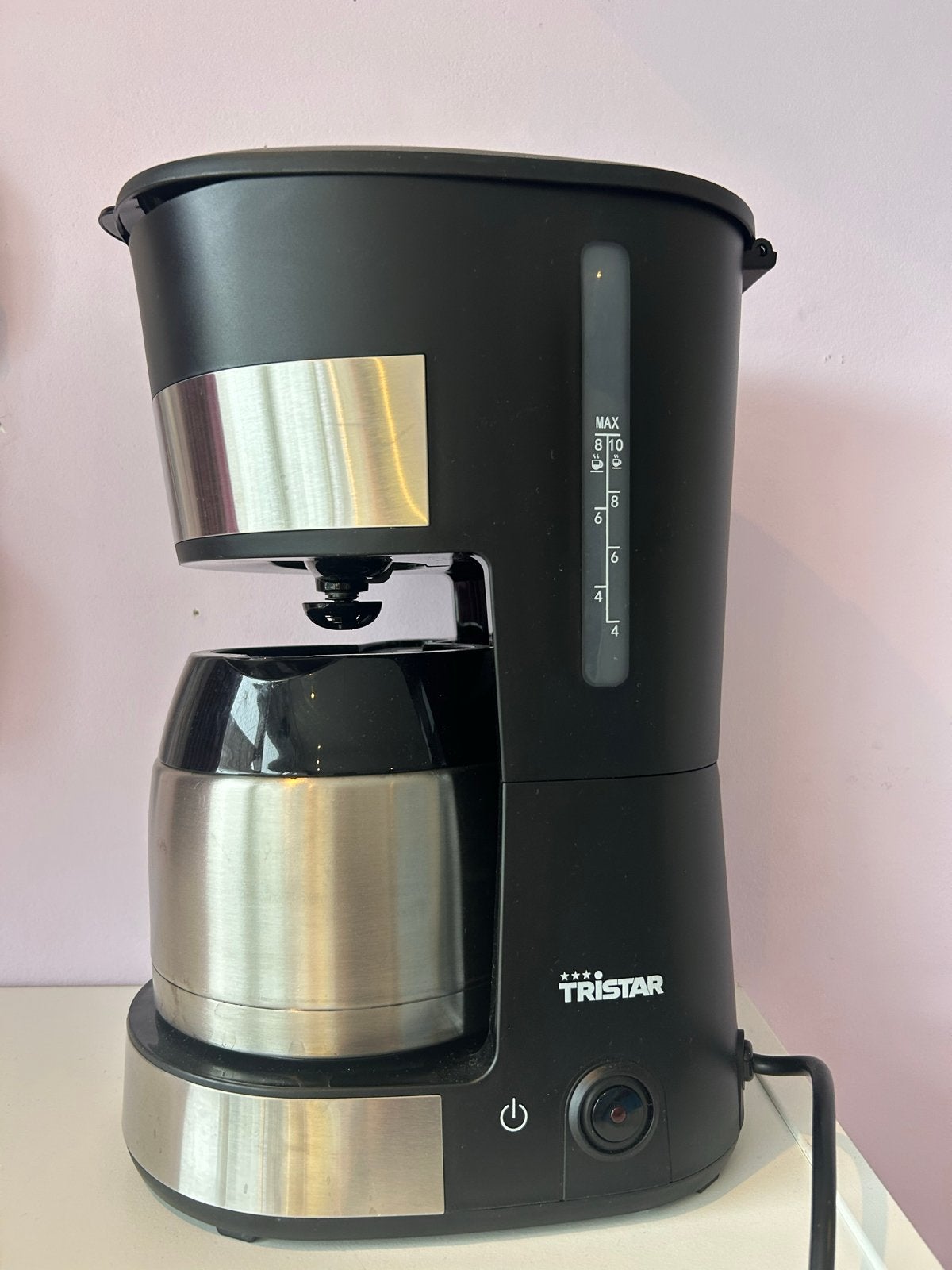 Tristar Koffiezetapparaat met Thermoskan - Zwart, Gebruikt, 10 kopjes of meer, Koffiemachine, Gemalen koffie