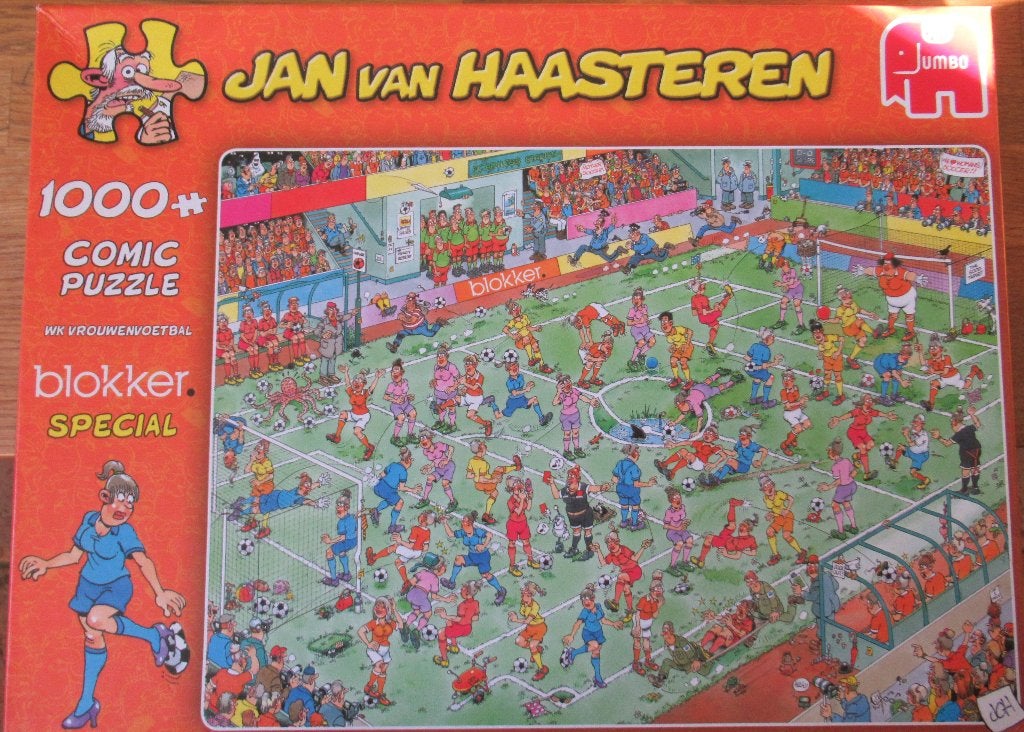 Jan van Haasteren - Vrouwenvoetbal, Ophalen of Verzenden, 500 t/m 1500 stukjes, Gebruikt, Legpuzzel
