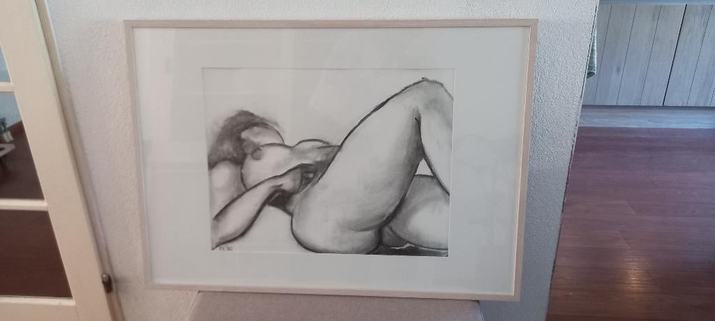 Schets naakte vrouw, Ophalen, Zo goed als nieuw, 75 tot 100 cm, Tekening