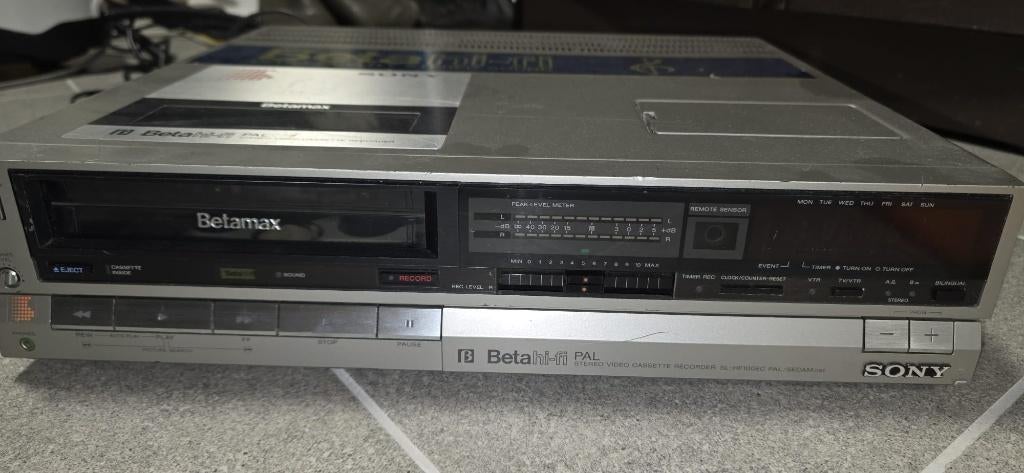Sony SL-HF100EC Betamax Hi-Fi Videorecorder, Ophalen, Gebruikt, Betamax-speler of -recorder