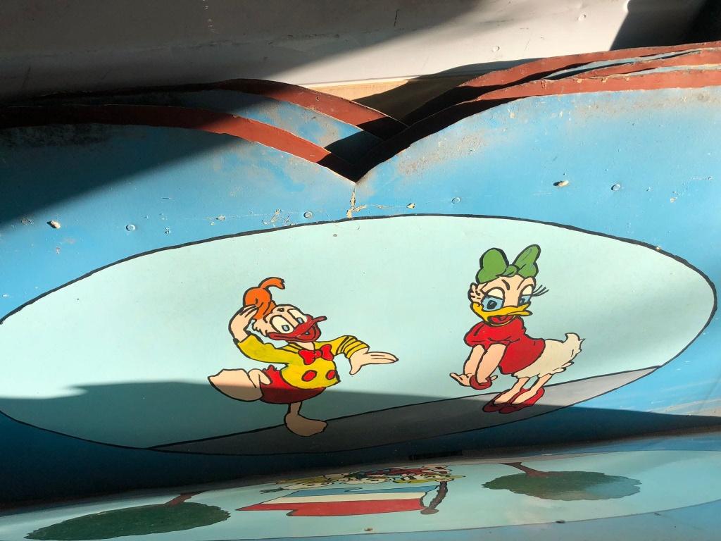IJzeren kermispaneel🎠antiek, authentiek, Disney afbeelding., Verzamelen, Ophalen, Gebruikt, ., .