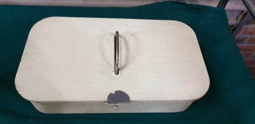 schoen poets kist emaille creme geschilderd, Ophalen of Verzenden, 'T Olde Gre-j, Info@toldegrej.nl, Endepoelstraat 20f Didam
