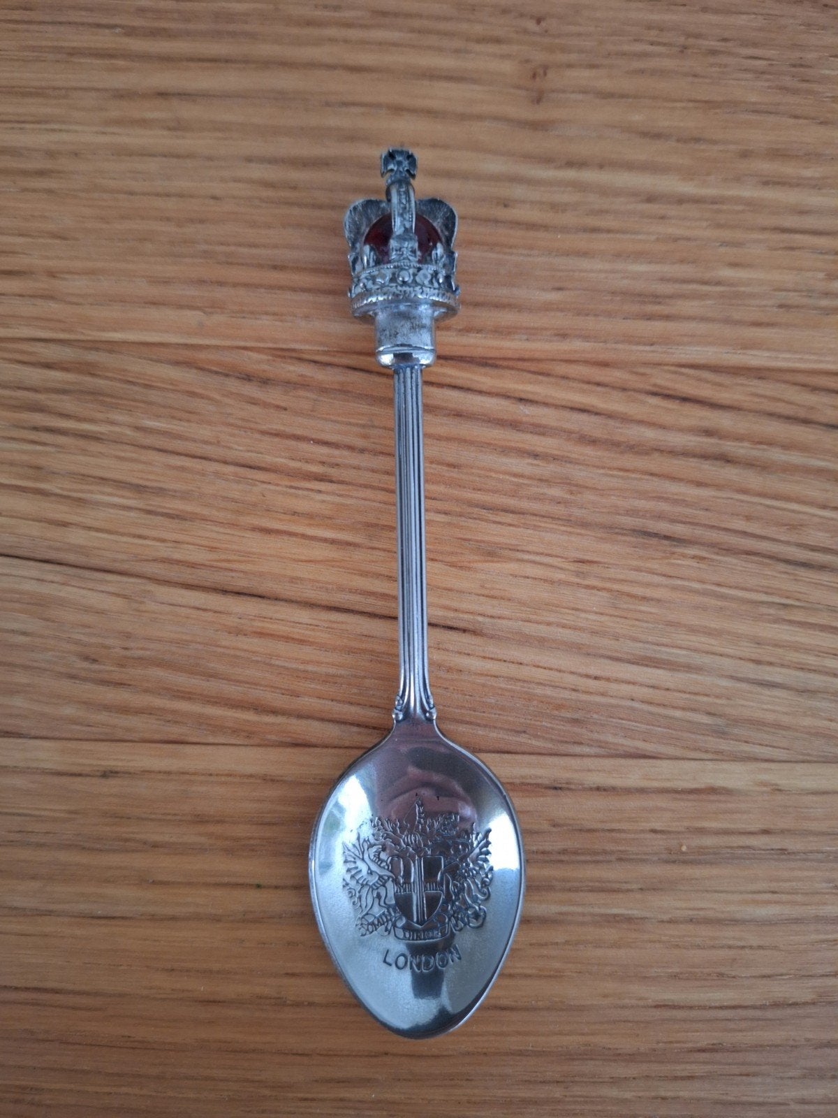Vintage verzamellepel met kroon en Londen wapen, Antiek en Kunst, Ophalen of Verzenden
