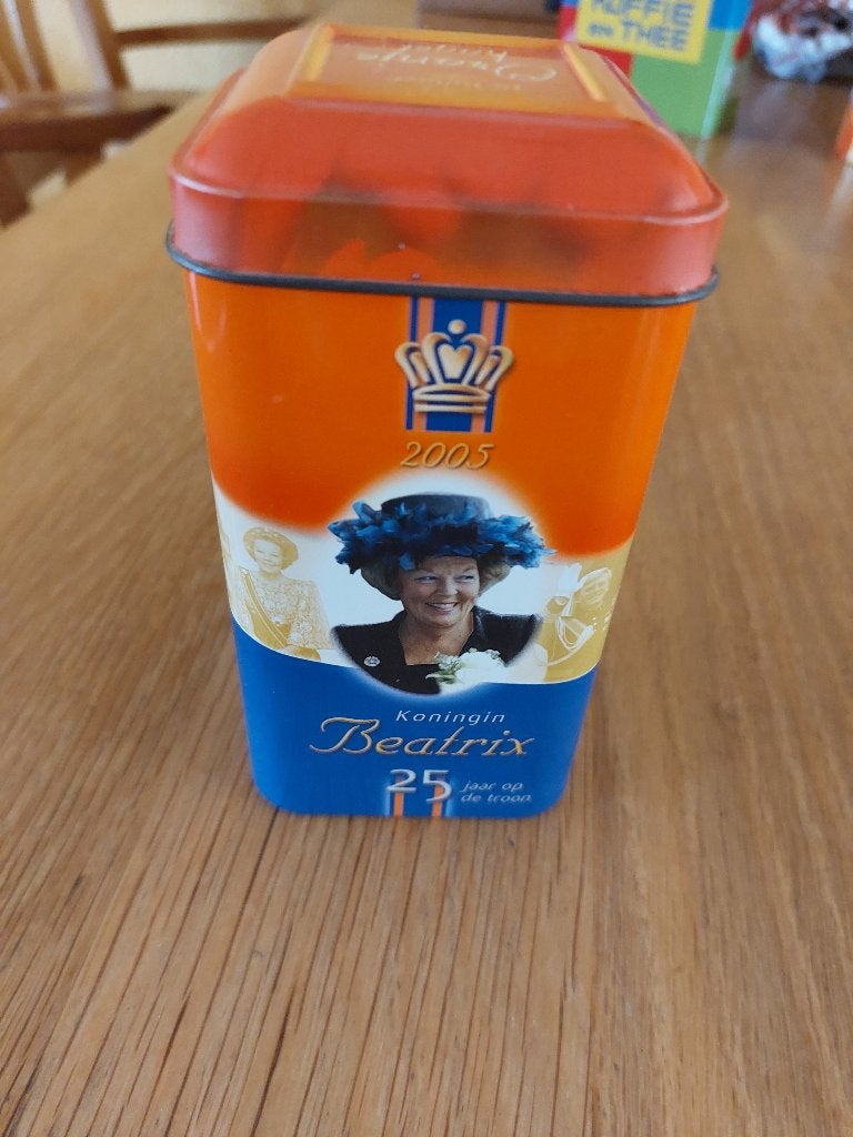 blikje de Ruijter koningin Beatrix 25 jaar op de troon, Verzamelen, Ophalen of Verzenden, Overige