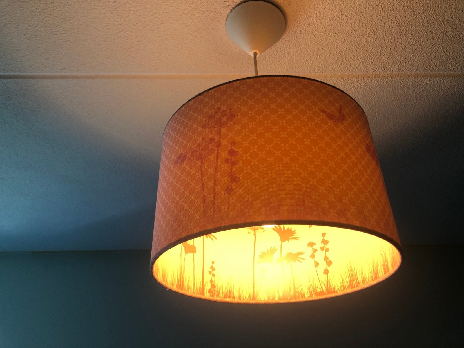 Little Dutch hanglamp roze met bloemenprint, Huis en Inrichting, Ophalen, Gebruikt, Overige materialen