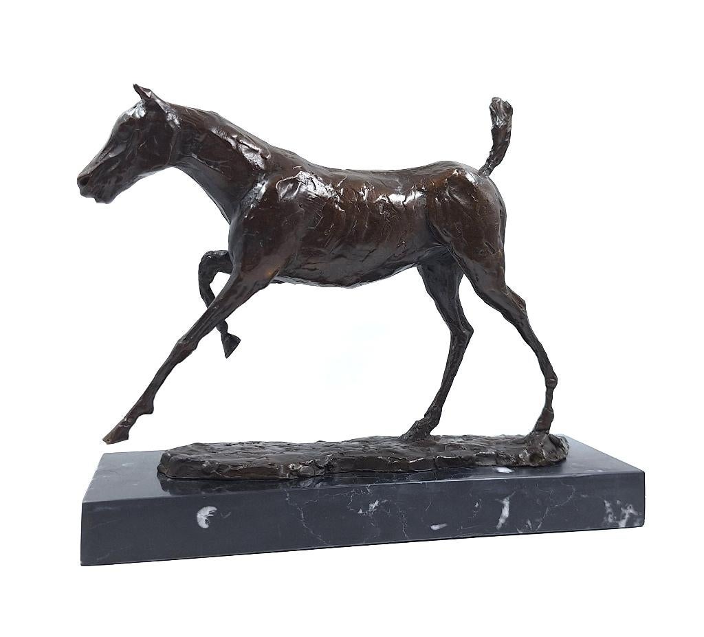 Bronzen paard naar Edgar Degas, Antiek en Kunst, Ophalen of Verzenden