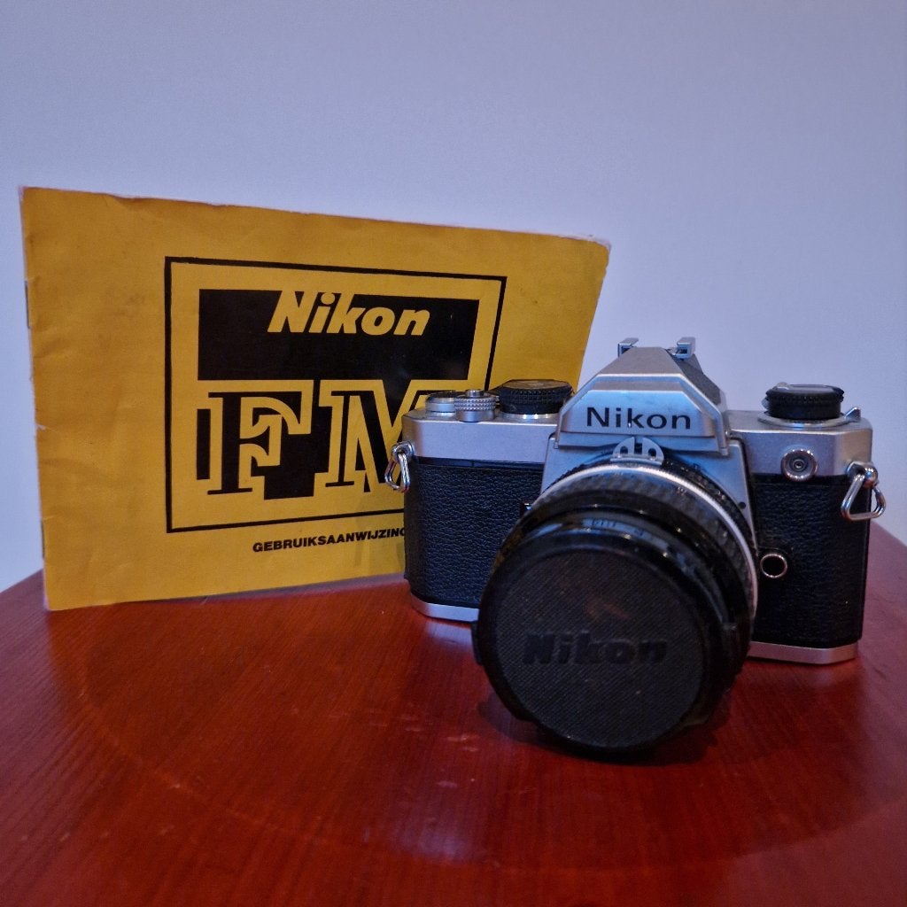 Nikon FM analoog + Nikkor 50mm F2 + handleiding, Ophalen of Verzenden, Gebruikt, Spiegelreflex, Nikon