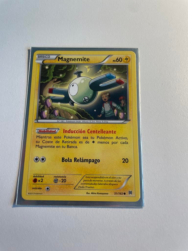 Pokémon kaart Magnemite 51/162, Verzenden, Zo goed als nieuw, Losse kaart