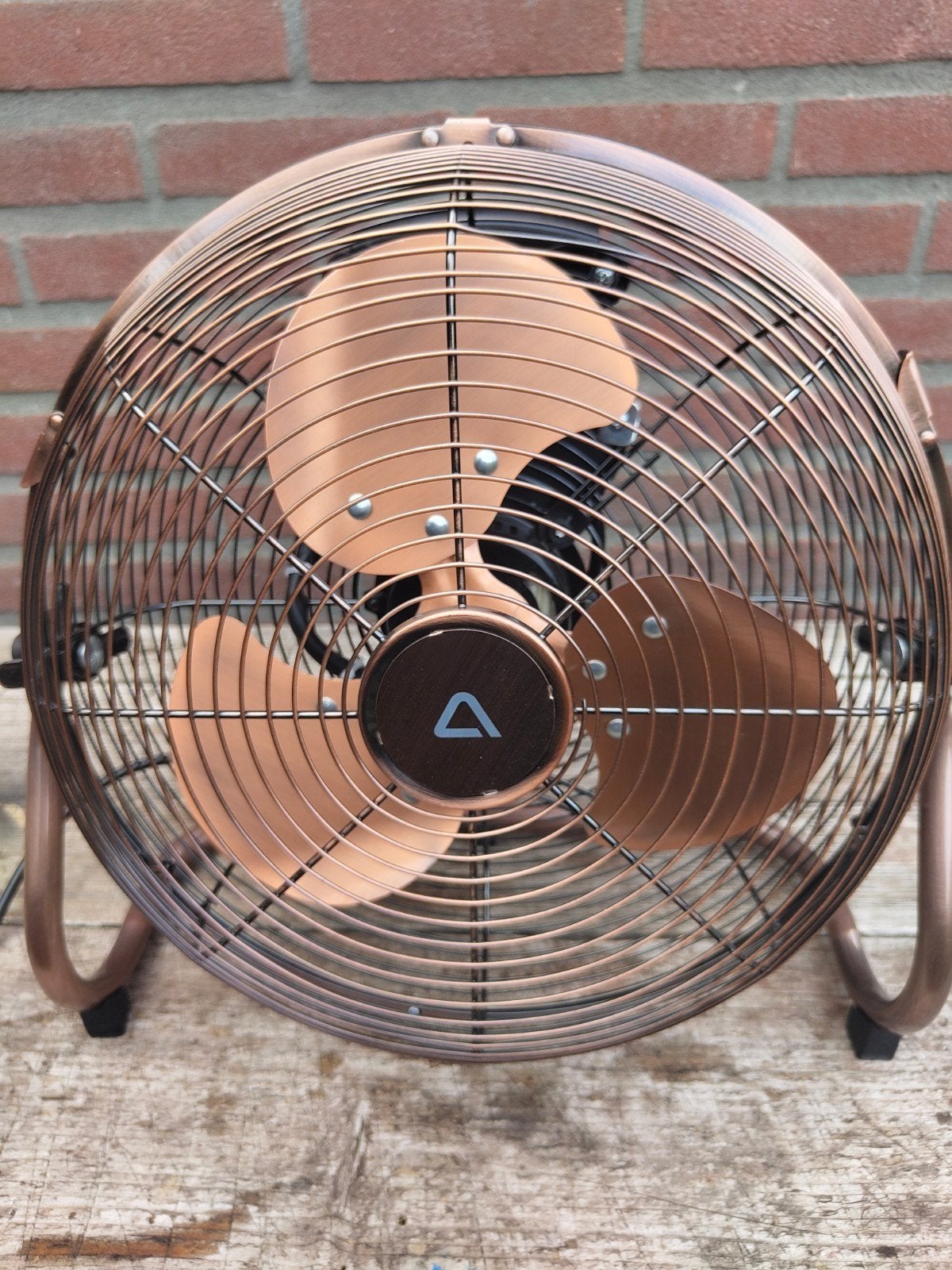 Ambiano Retro Ventilator - Rond 40cm, 3 standen, Witgoed en Apparatuur, Ventilatoren, Ophalen, Zo goed als nieuw, Vloerventilator