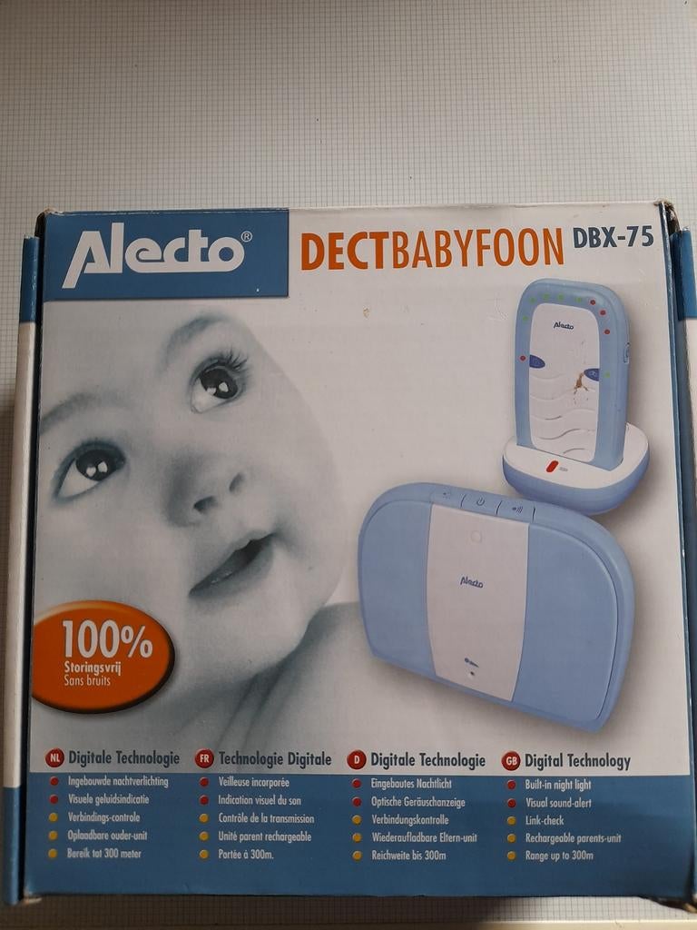 Alecto DECT Babyfoon DBX-75 - Storingvrij en Digitaal, Ophalen of Verzenden, Gebruikt, 250 meter of meer, Digitaal