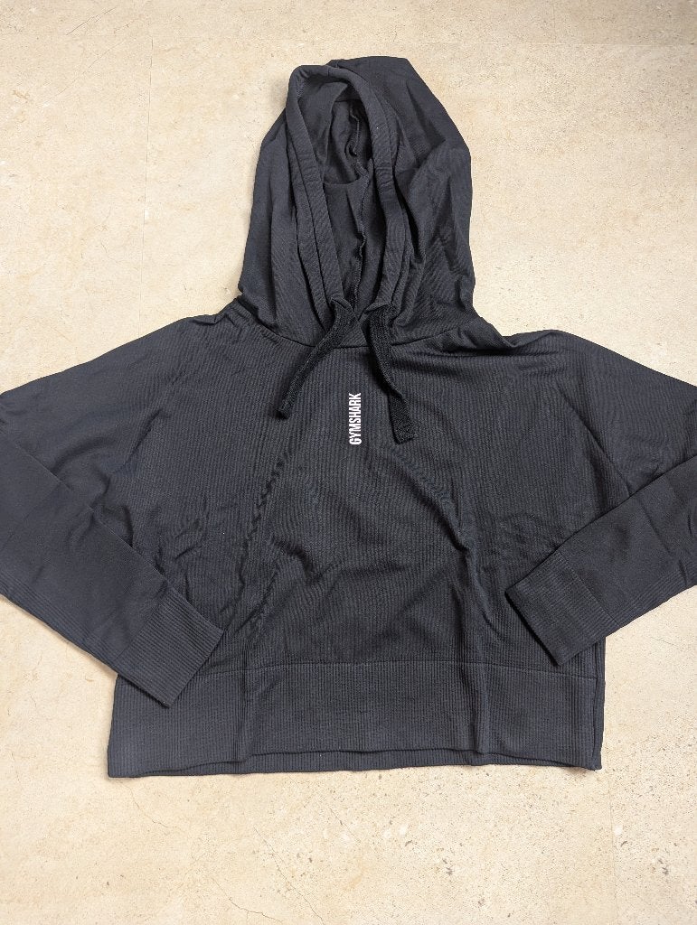 Gymshark hoodie - Zwart - Maat XS, Verzenden, Zwart, Maat 34 (XS) of kleiner, Gymshark