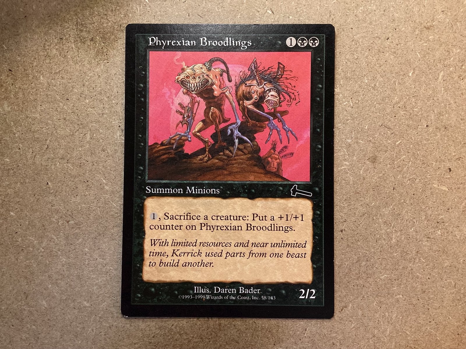 1x Phyrexian Broodlings [058/143] (Good), Ophalen of Verzenden, Gebruikt, Losse kaart