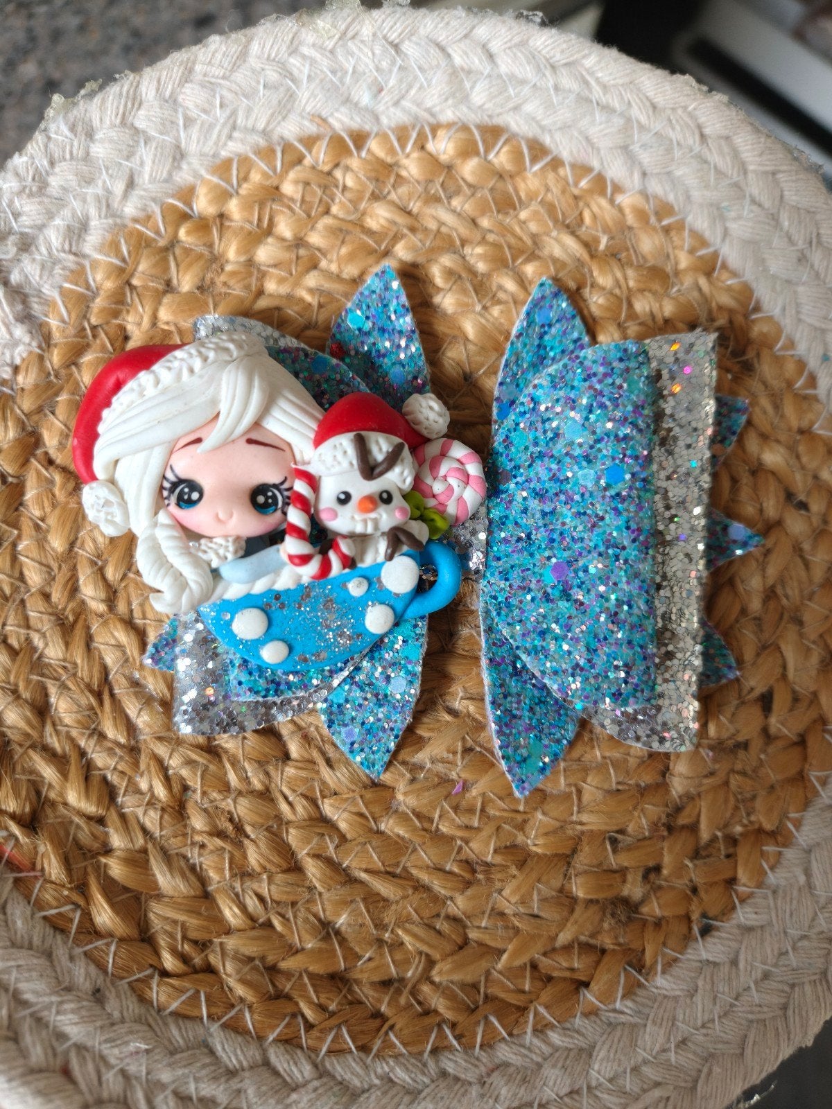 kerst haarstrik alligator clip, Ophalen of Verzenden