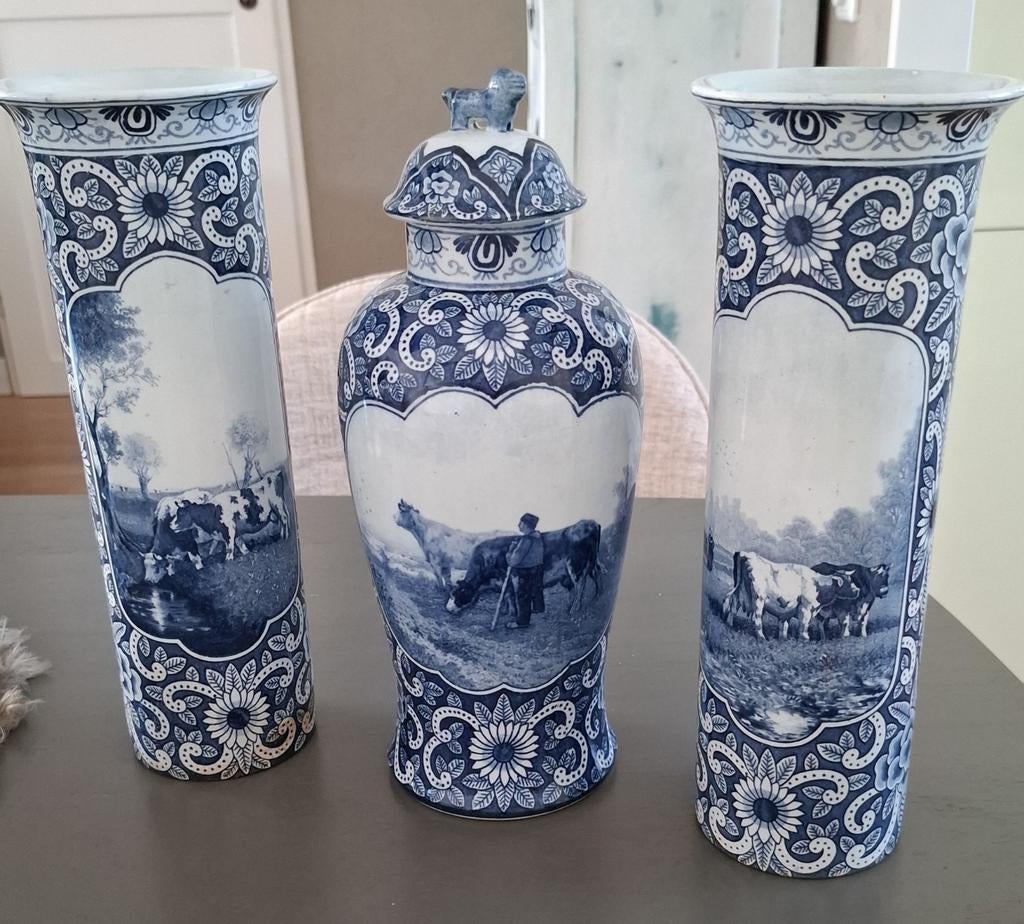 Kaststel Delftsblauw gekleurd, Antiek en Kunst, Antiek | Keramiek en Aardewerk, Ophalen