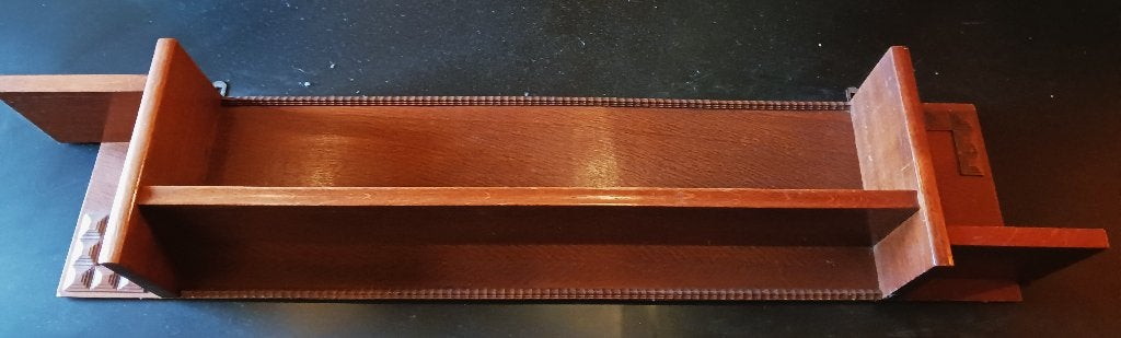 Art Deco Eiken Wandplank / Boekenplank / Amsterdamse School, Ophalen of Verzenden, Gebruikt