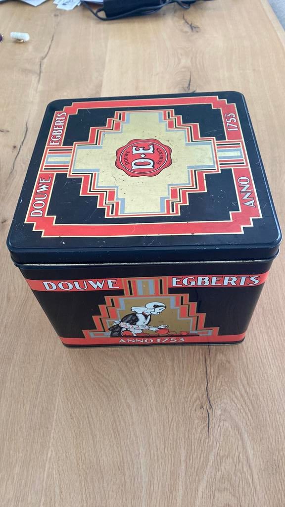Douwe Egberts blik gebruikt 25x21 cm, Ophalen of Verzenden, Gebruikt, Overige, Douwe Egberts