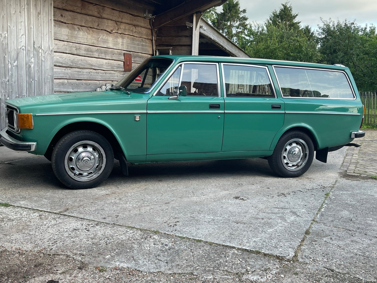 Volvo 145 1973 ocean green,, Auto's, Volvo, Particulier, LPG, Stationwagon, Geïmporteerd, Groen, Ophalen