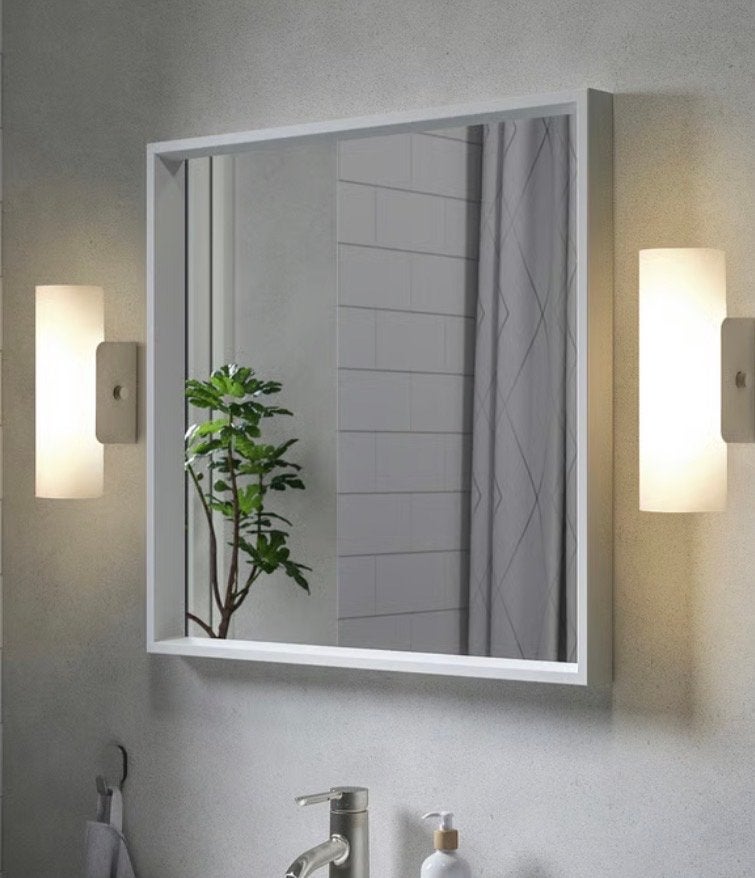IKEA NISSADAL spiegel 65x65cm, Ophalen, Vierkant, Zo goed als nieuw, Minder dan 100 cm